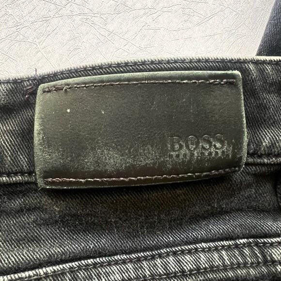 Hugo Boss Jeans Men 40x32 Cashmere-Touch Black Candiani Italy Denim Relaxed Fit - Picture 13 of 16